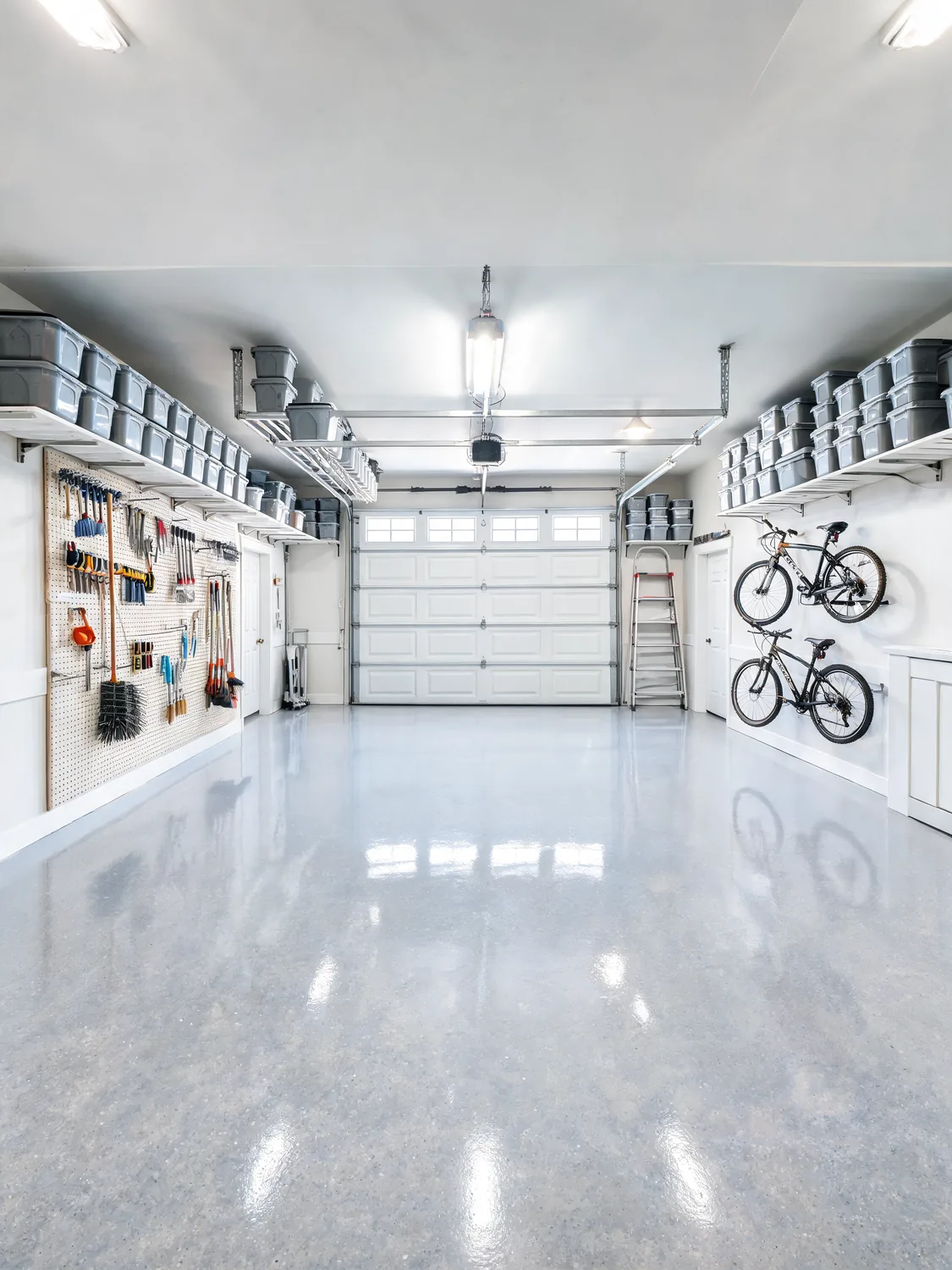 Organized garage after transformation
